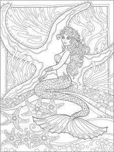 Mermaid coloring page 17 - Free printable