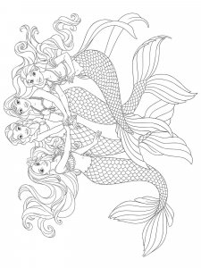 Mermaid coloring page 19 - Free printable