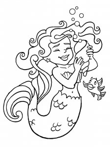 Mermaid coloring page 20 - Free printable
