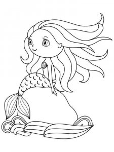 Mermaid coloring page 22 - Free printable