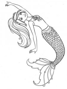 Mermaid coloring page 27 - Free printable