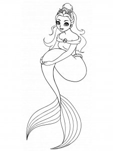 Mermaid coloring page 31 - Free printable
