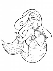 Mermaid coloring page 8 - Free printable