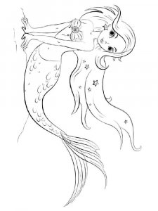 Mermaid coloring page 43 - Free printable