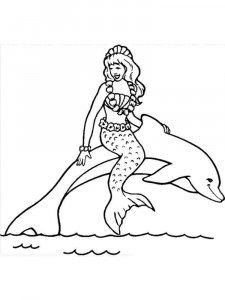 Mermaid coloring page 45 - Free printable