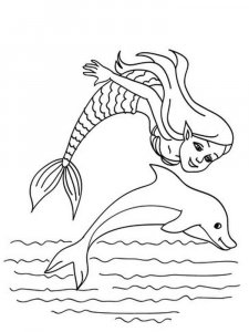 Mermaid coloring page 47 - Free printable