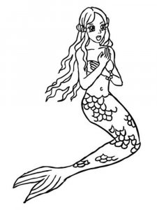 Mermaid coloring page 48 - Free printable