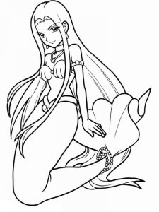 Mermaid coloring page 49 - Free printable