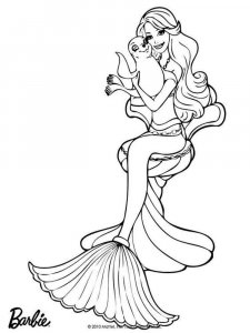 Mermaid coloring page 33 - Free printable