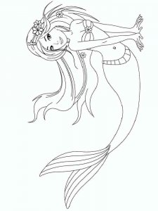 Mermaid coloring page 35 - Free printable