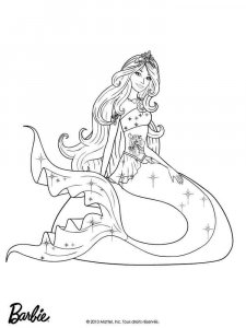 Mermaid coloring page 38 - Free printable