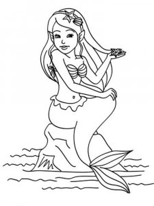 Mermaid coloring page 40 - Free printable