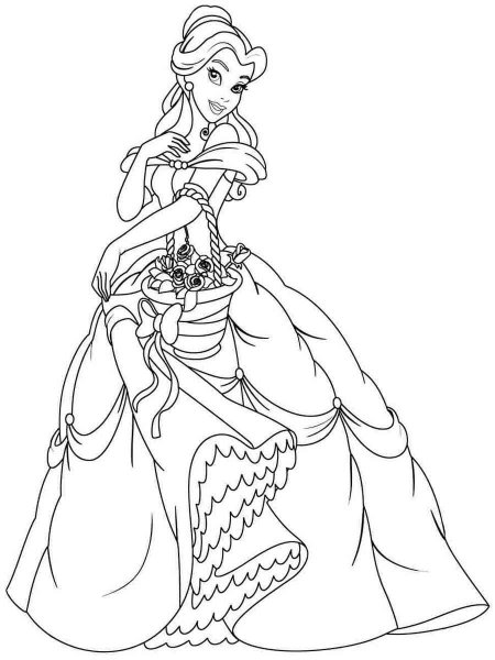 Princess Belle coloring pages