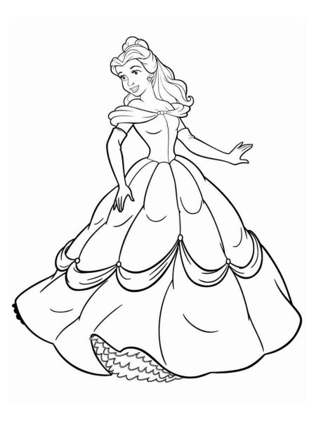 Princess Belle coloring pages