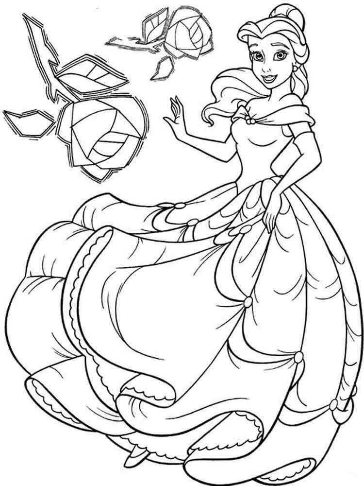 Download Princess Belle coloring pages. Free Printable Princess ...