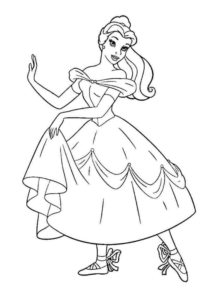 Princess Belle Coloring Pages