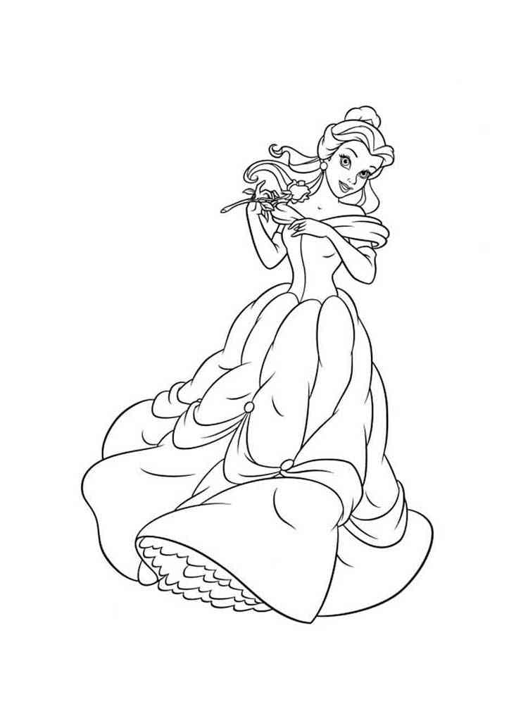 Princess Belle coloring pages