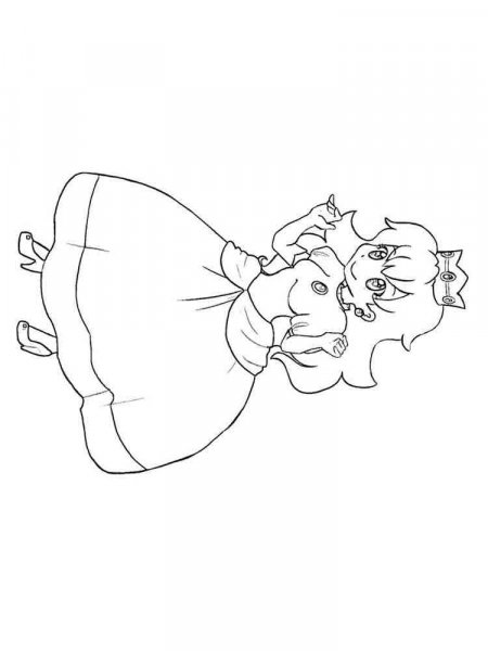 Princess Peach coloring pages