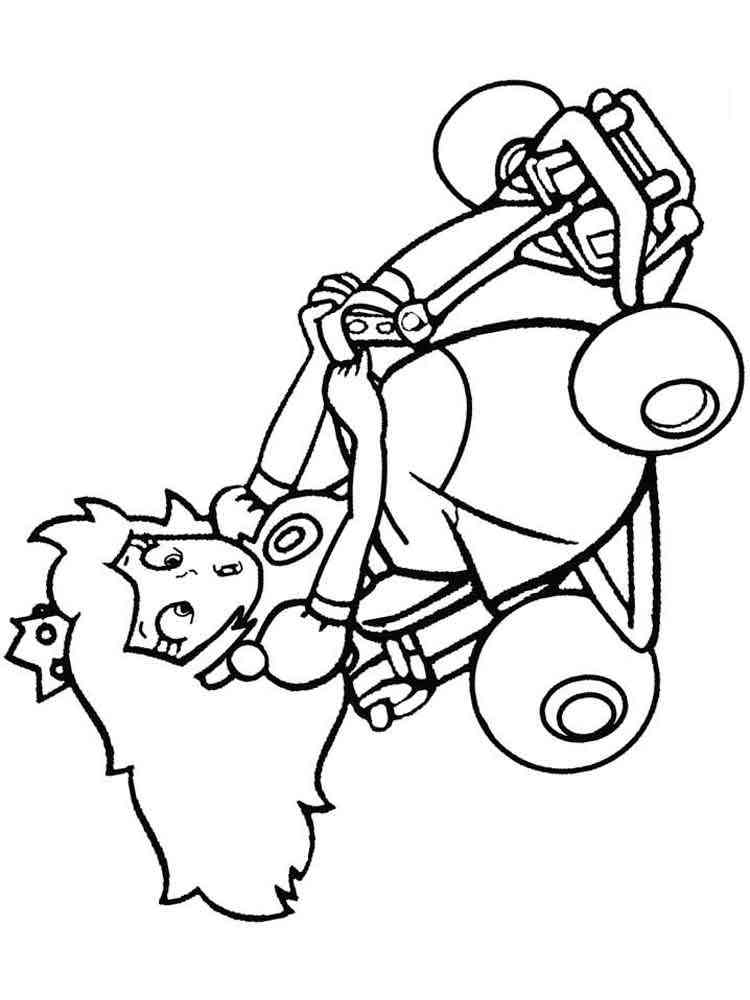 Princess Peach Coloring Pages