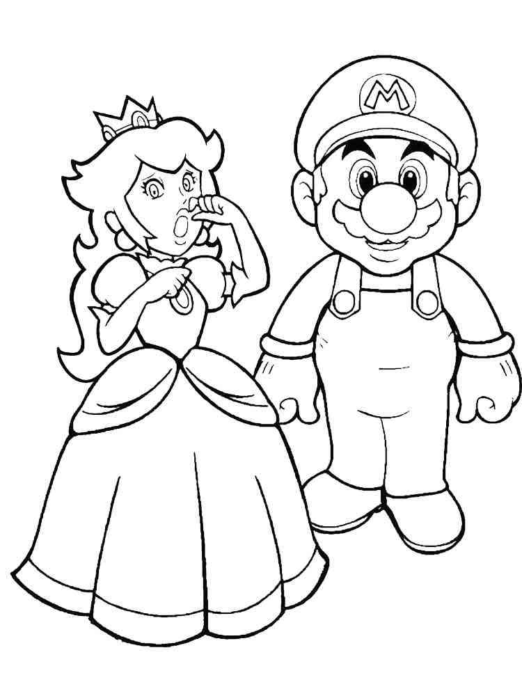 Princess Peach coloring pages. Free Printable Princess Peach coloring