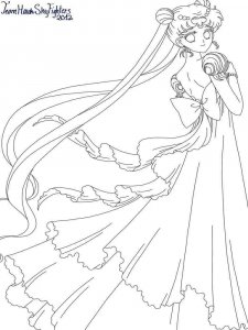 Princess Serenity coloring page 1 - Free printable
