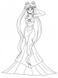 Princess Serenity coloring page 12 - Free printable