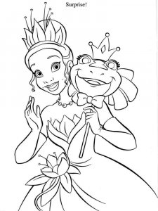 Princess Tiana coloring page 1 - Free printable