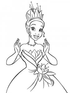 Princess Tiana coloring page 10 - Free printable