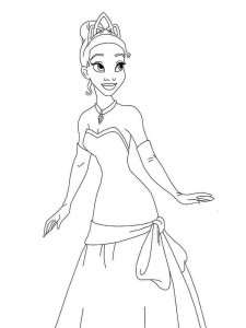 Princess Tiana coloring page 14 - Free printable