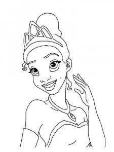 Princess Tiana coloring page 2 - Free printable