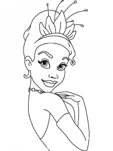 Princess Tiana coloring page 4 - Free printable