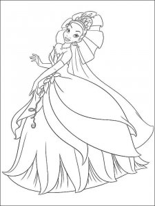 Princess Tiana coloring page 6 - Free printable