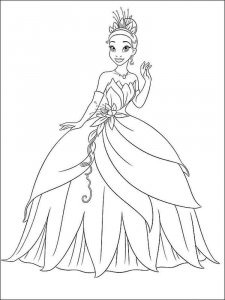 Princess Tiana coloring page 7 - Free printable