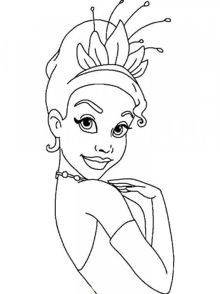 Princess Tiana coloring pages