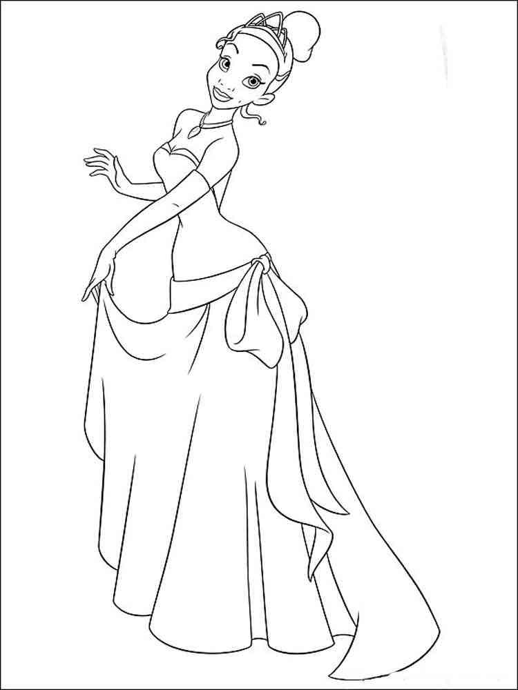 Download Princess Tiana coloring pages. Free Printable Princess ...
