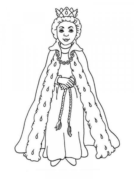 Queen coloring pages