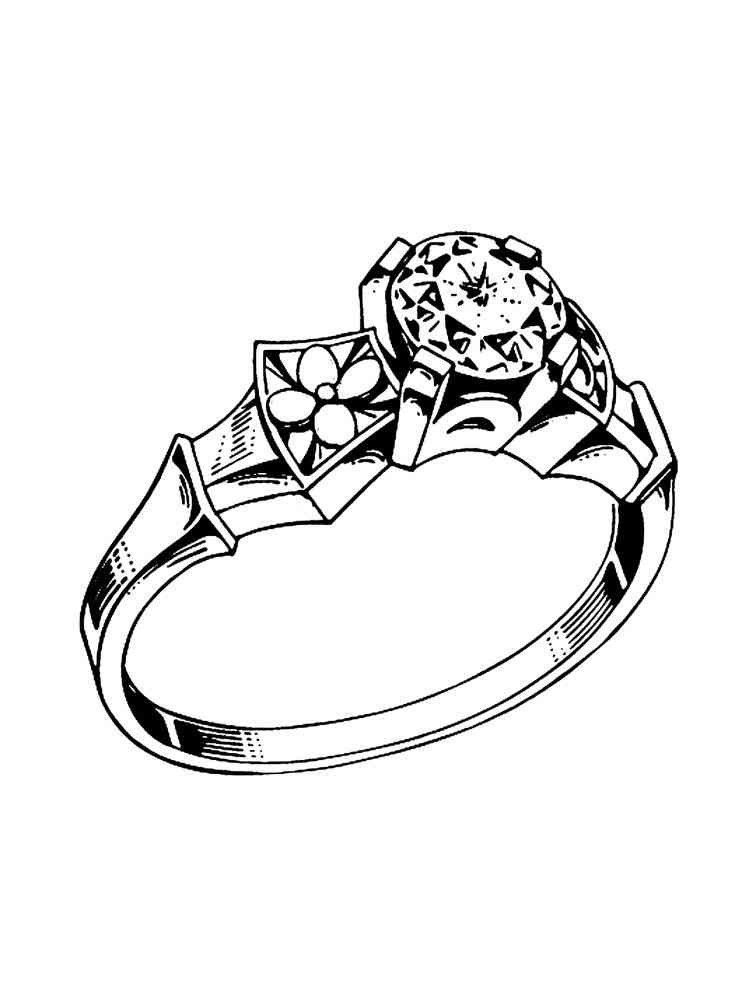 Diamond Ring Coloring Page