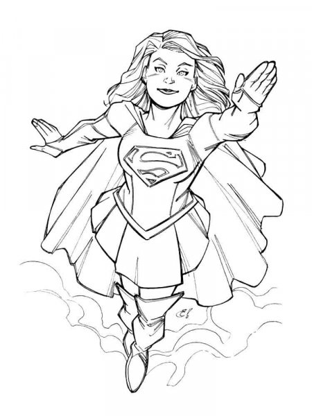 Supergirl coloring pages