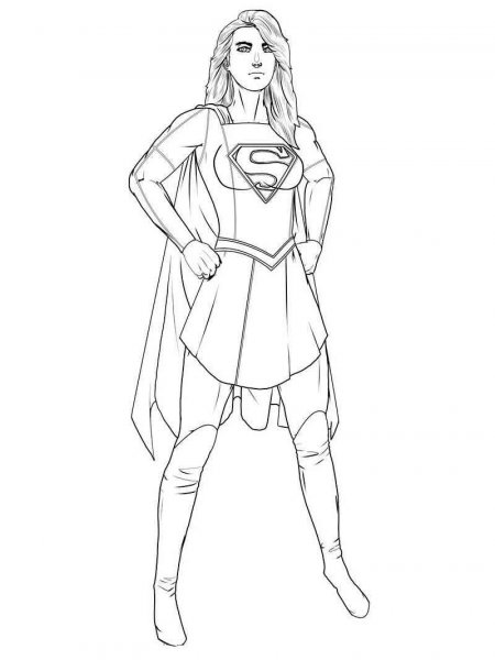 Supergirl coloring pages