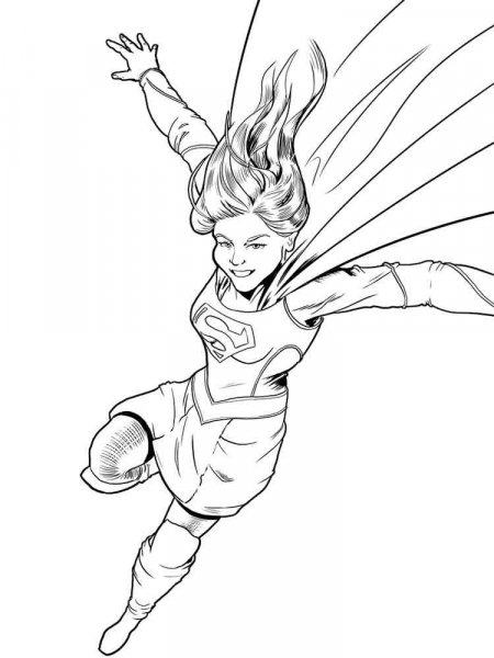 Supergirl coloring pages