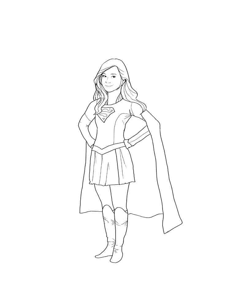 Download Supergirl coloring pages. Free Printable Supergirl ...