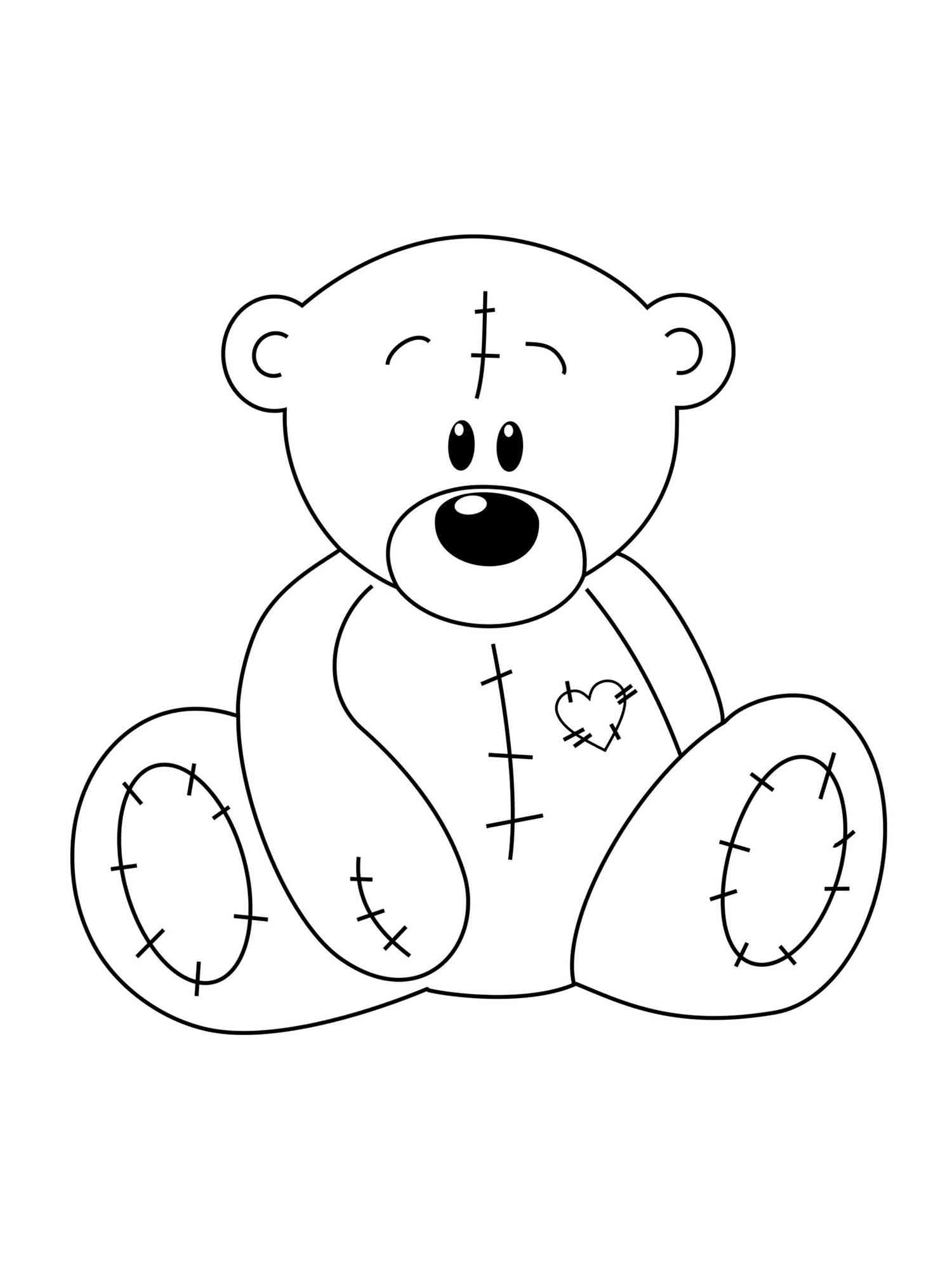 emo teddy bear coloring pages
