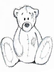Teddy Bear coloring page 2 - Free printable