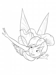 Coloring page Vidia Fairy looks back
