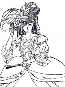 Victorian Woman coloring page 10 - Free printable