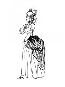 Victorian Woman coloring page 8 - Free printable