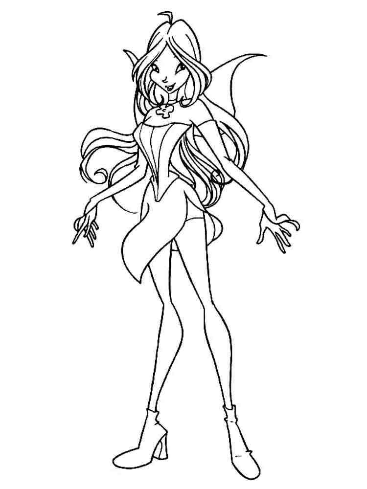 flora winx coloring pages download and print flora winx