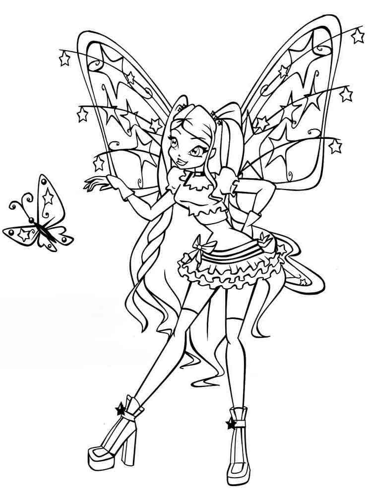 Stella Winx coloring pages. Download and print Stella Winx coloring pages.