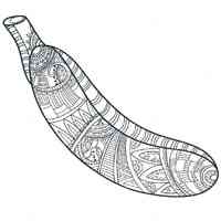 Banana coloring pages for Adults