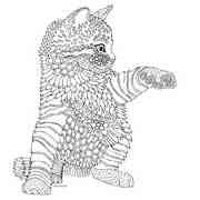 Cat coloring pages for Adults